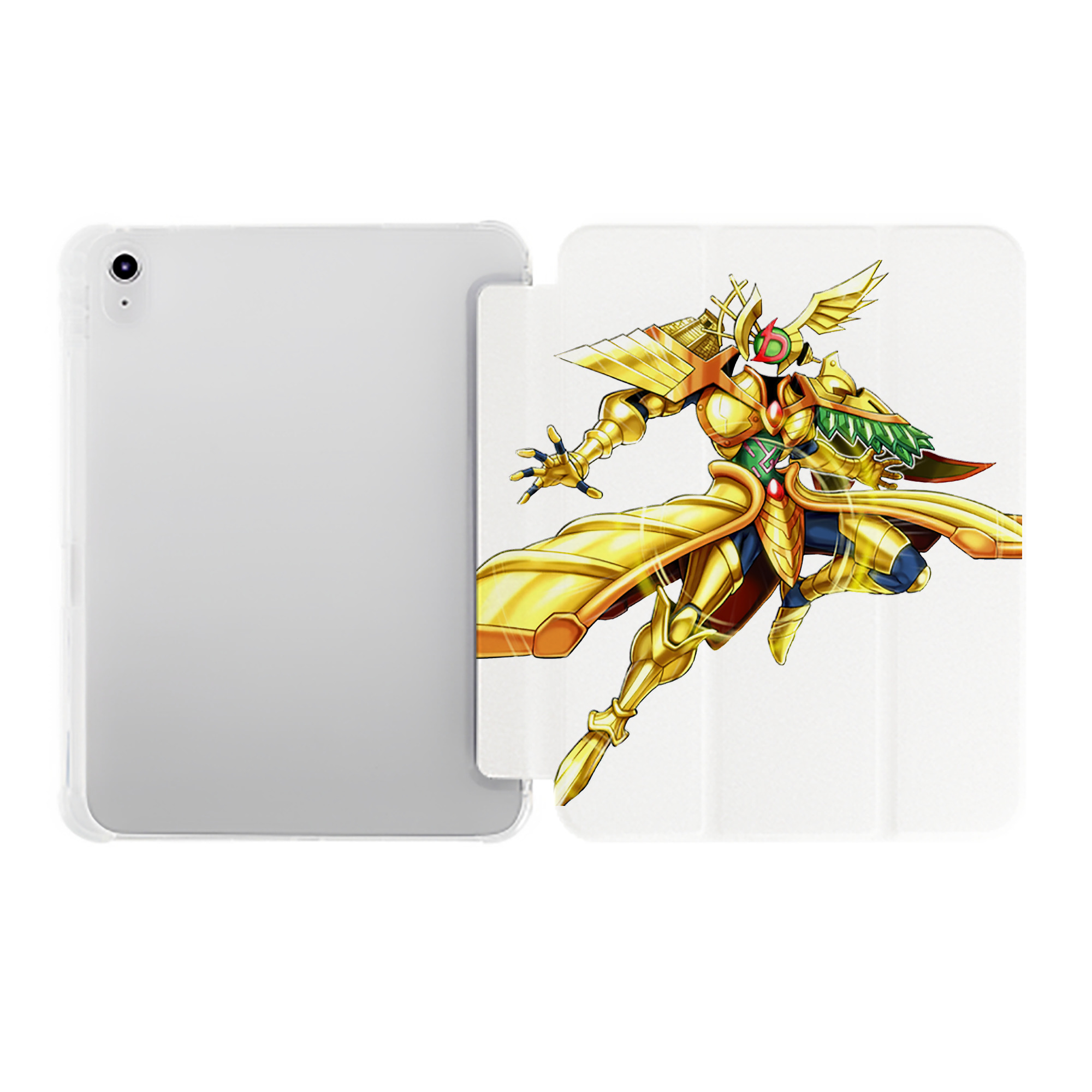（画像用） 遊☆戯☆王 Yu-Gi-Oh! IPad ケース ペン収納付き 三つ折りスタンド PUレザー×シリコン 対応機種9.5/10.5/10.9インチ